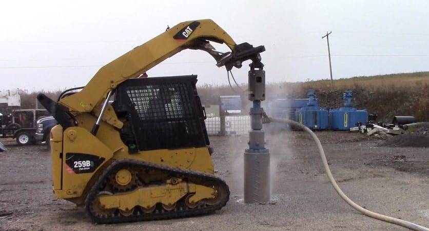 skid steer drilling attachment